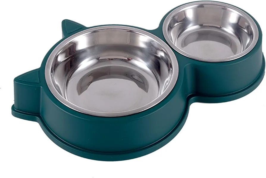 NSXAYIWE Cuenco Elevado para Comida para Perros y Gatos, Cuencos elevados de Acero Inoxidable para comederos para Mascotas, Cuencos elevados para Gatos Que no se inclinan, para