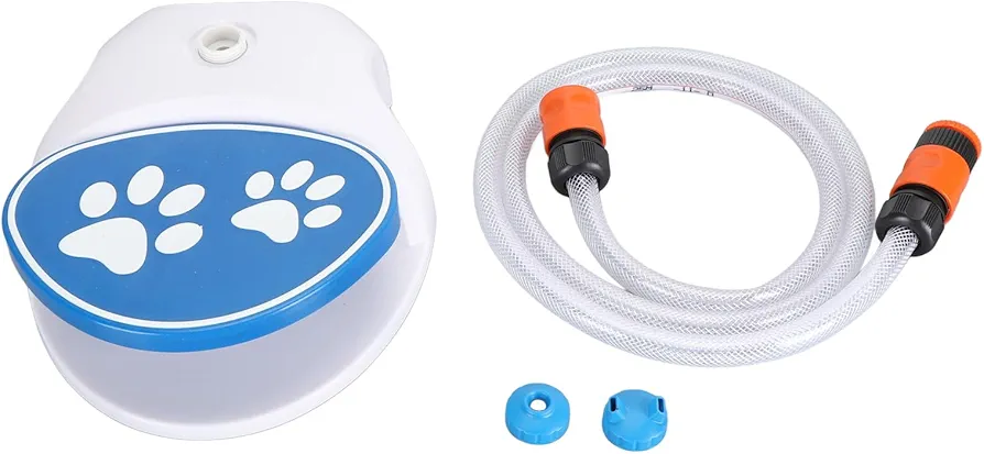 Masyrt Fuente de agua para perros al aire libre activada con manguera, dispensador de agua/rociador para mascotas, ideal para la hidratación de mascotas y actividades al aire libre