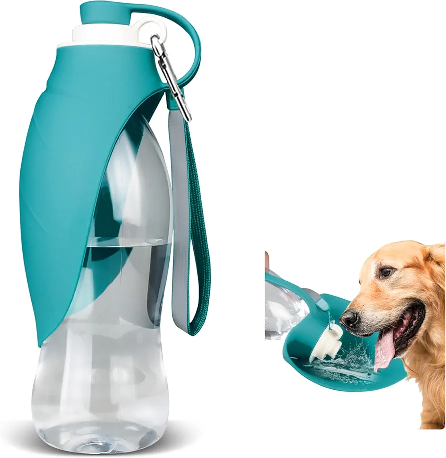 Botella de Agua para Perros para Caminar, dispensador de Agua para Mascotas, contenedor portátil con Taza para Beber al Aire Libre, Senderismo, Viajes para Cachorros, Gatos, hámsters, Conejos y Otros