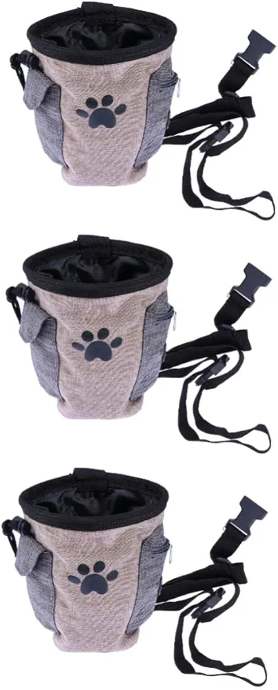 YARNOW 3 Piezas bolsa de golosinas para mascotas bolsa de bocadillos para perros bolsa de entrenamiento para perros bolsas de golosinas para perros bolsa de golosinas para perros Coffee