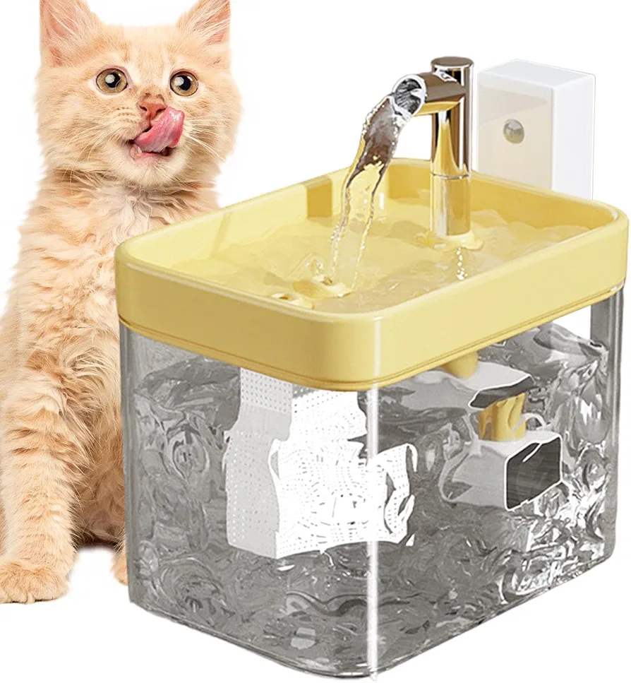 Fuente de agua para mascotas,Fuentes para gatos para beber | Fuente de agua para gatos de 1,5 l,Dispensador automático de agua para gatos y perros, dispensador de agua para perros con bomba silenciosa