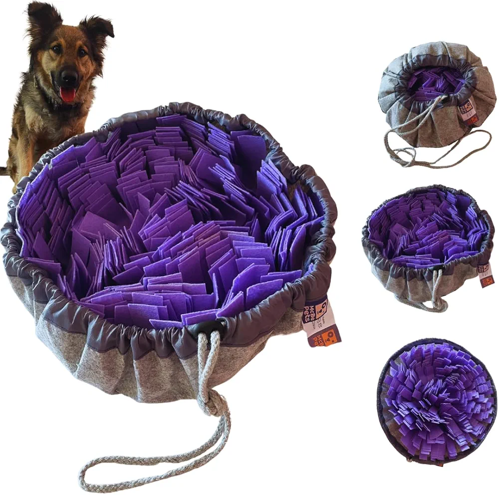 McBe Pets Snuffle Mat 3-in-1: Slow Feeder, Bowl, & Sniffing Paradise! for Cats and Dogs and Any Pet with a Nose