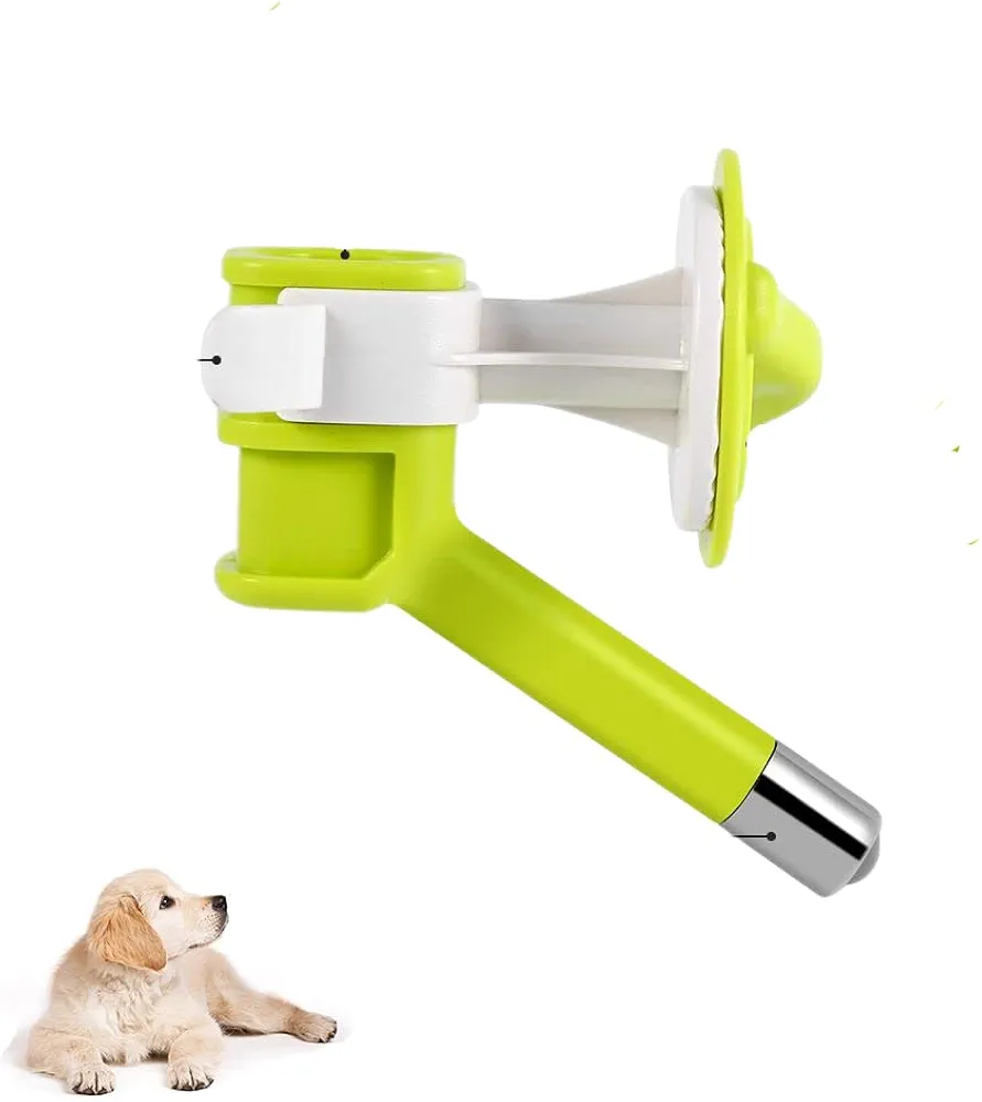 YOUTHINK Dispensador De Agua para Mascotas, Perro Gato Dispensador De Agua Boquilla Bebedero Colgante Bebida Cabeza Alimentador Fuente Accesorio para Mascotas(Verde)