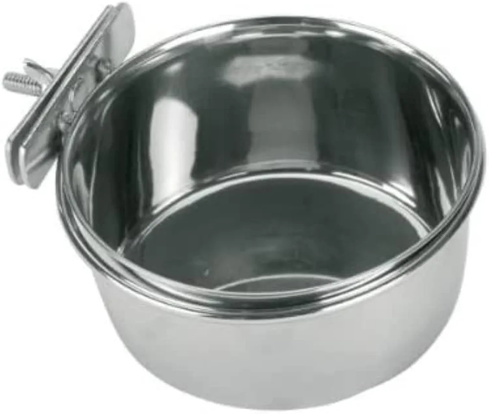 Kerbl - Vaso de Acero Inoxidable con Soporte, 300 ml/ 9 cm