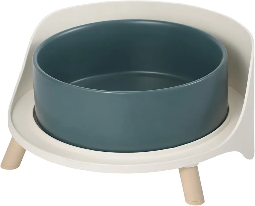 Comedero Perro Elevado Grande Ceramica - Cuenco Perro Para Comer con Soporte Antideslizante - Bebedero Perro Antisalpicaduras - Bol Comida y Agua para Perros Grandes - Platos Elevados Perros - 1800 ml