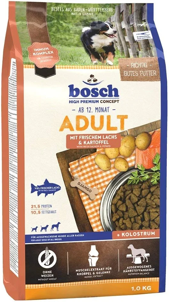 bosch HPC Adult con salmón fresco y patata | Alimento seco para perros adultos de todas las razas | 1 x 15 kg