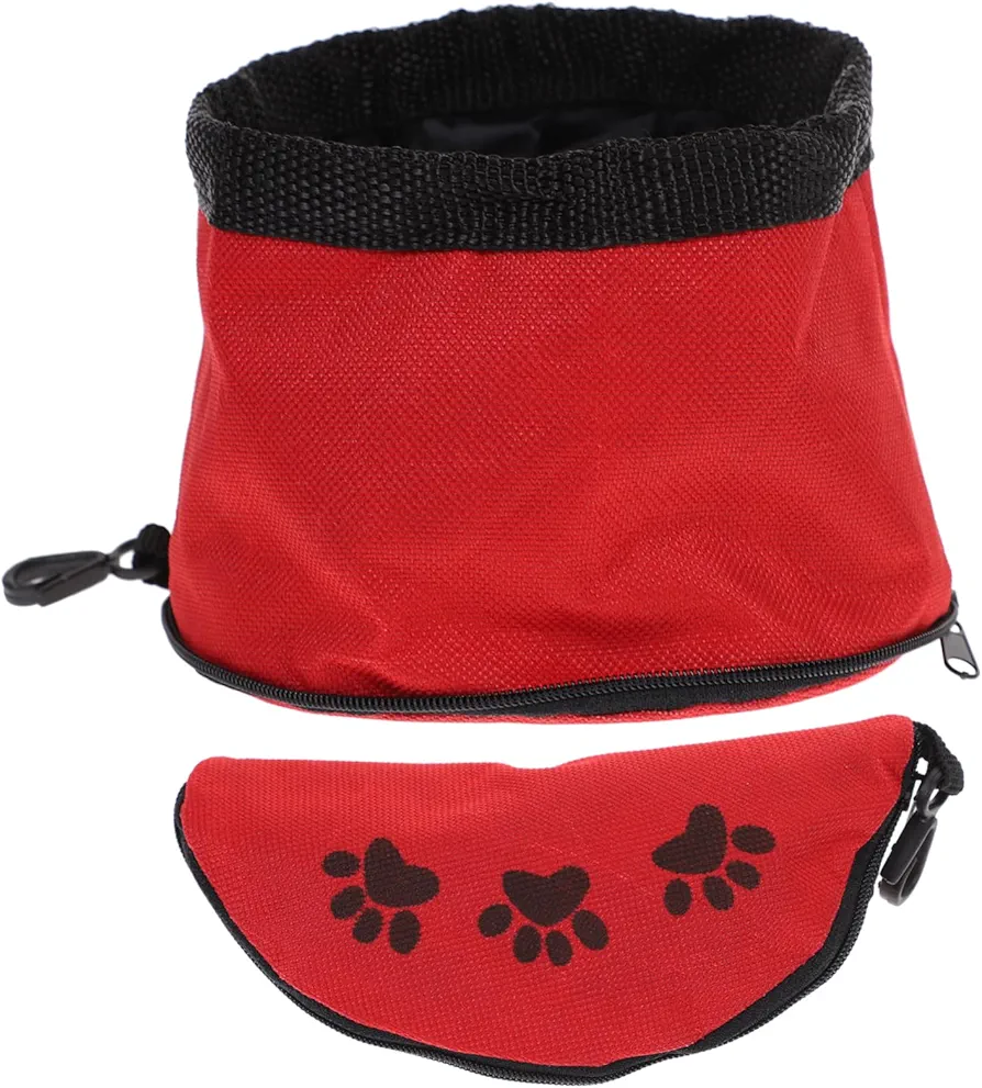 Yardwe 2 Piezas Cuenco para Mascotas Cuencos para Perros Cuenco de Viaje para Mascotas Cuenco para Perros Suministros para Mascotas Cuenco Plegable Plato de Comida para Mascotas Rojo