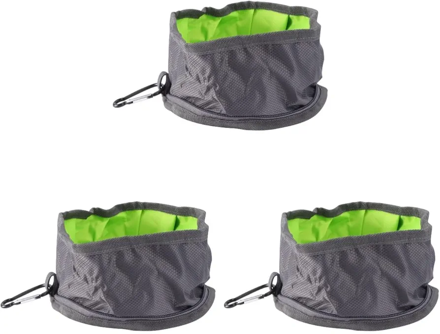 POPETPOP 3 Piezas Perro Tazón De Viaje para Gatos Tazón De Agua Plegable Artículos De Aseo para Acampar Viaje Mascota Mochila Viajar