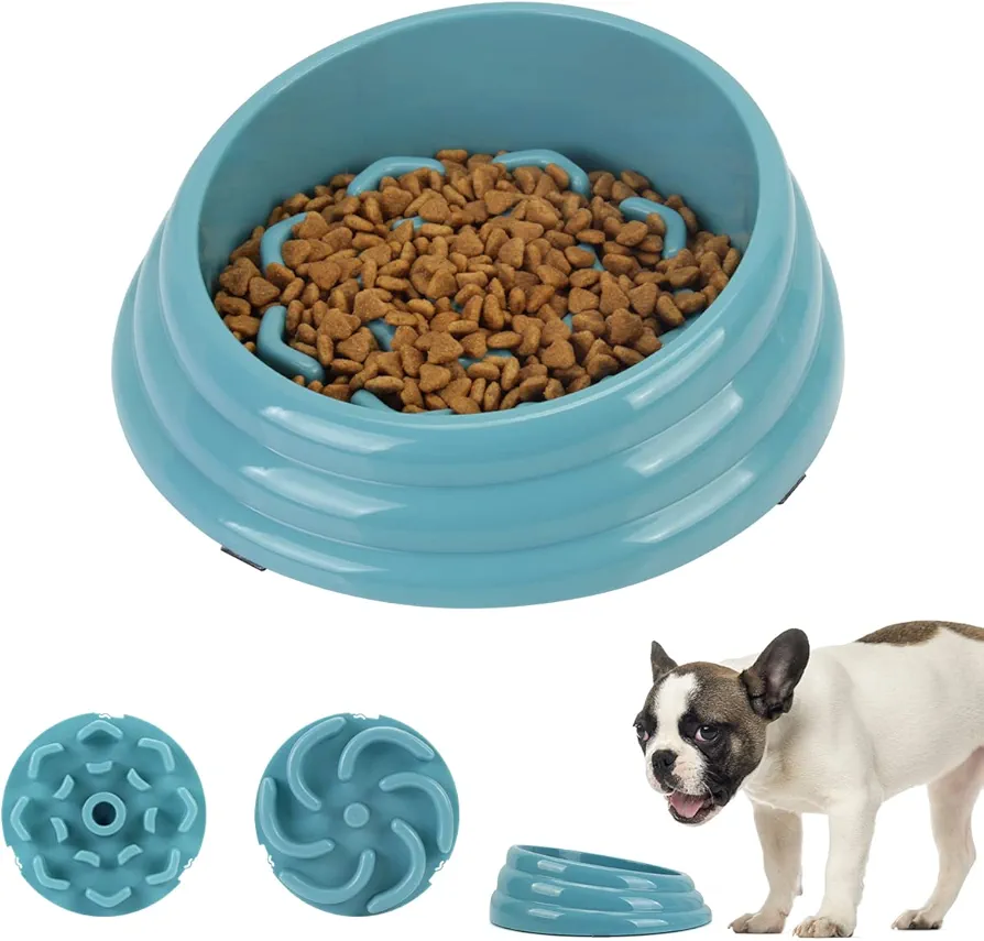 ETACCU Platos para Perros 2 Insertos para Platos De Comida Más Lentos para Mascotas, Detener La Hinchazón, Evitar Asfixia, Cuenco para Gatos, Cuenco para Agua