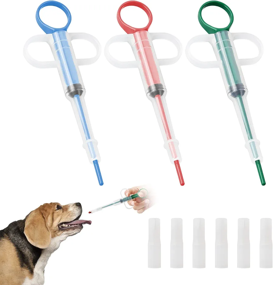 Vesaneae Jeringas de Alimentación para Mascotas, Alimentador de Medicamentos para Mascotas, Kit de Enfermería para Mascotas, Dispensador de Pistola para Píldoras para Mascotas, Perros