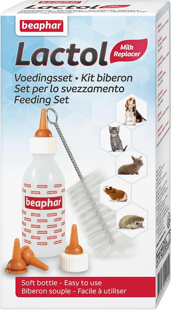 Beaphar - Lactol Biberón y Accesorios Perros, Gatos y Conejos Recién Nacidos, Kit Biberón Perros Gatos y Roedores