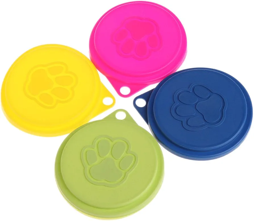 HINAYOSAN Fundas de silicona para latas de comida húmeda para mascotas, tapa de almacenamiento, suministros de lata para alimentación de mascotas, silicona reutilizable