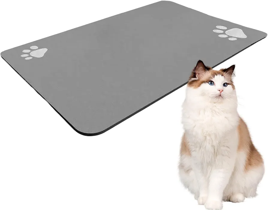 Bexdug Alfombrilla Absorbente para alimentación de Mascotas, Mantel Individual para Comida para Mascotas | Alfombrilla de alimentación para Necesidades de Mascotas Antideslizante,Accesorios para