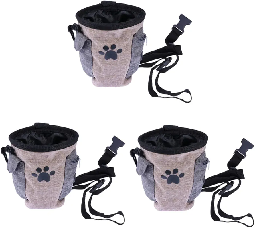 Sosoport 3 Piezas Bolsa De Golosinas Para Perros Bolsa De Comida Para Perros Bolsas De Golosinas Para Perros Bolsa De Golosinas Para Mascotas Bolsa De Entrenamiento Para Perros Coffee